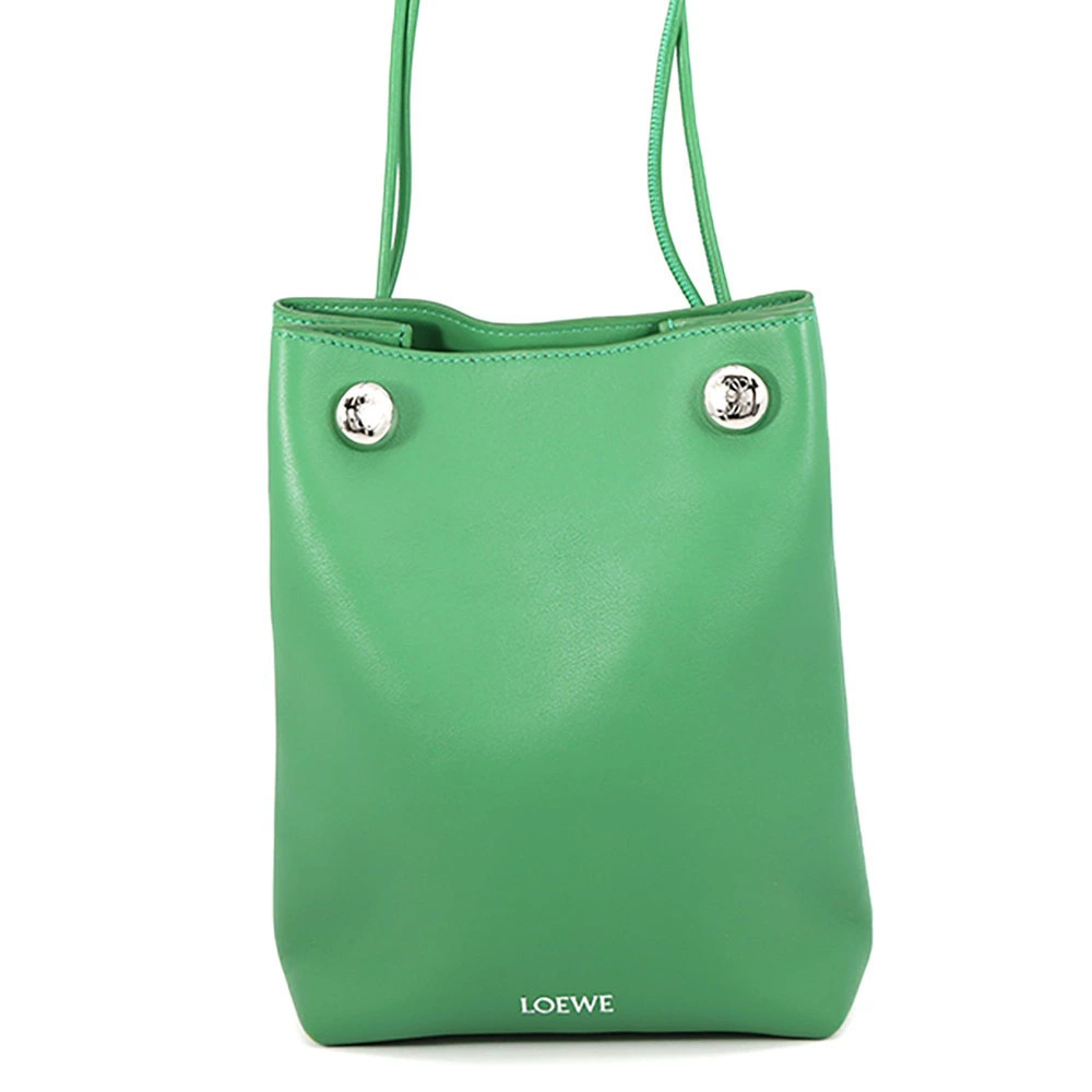 Loewe Shoulder Bag Pebble Pouch Clutch Smooth Calf Leather